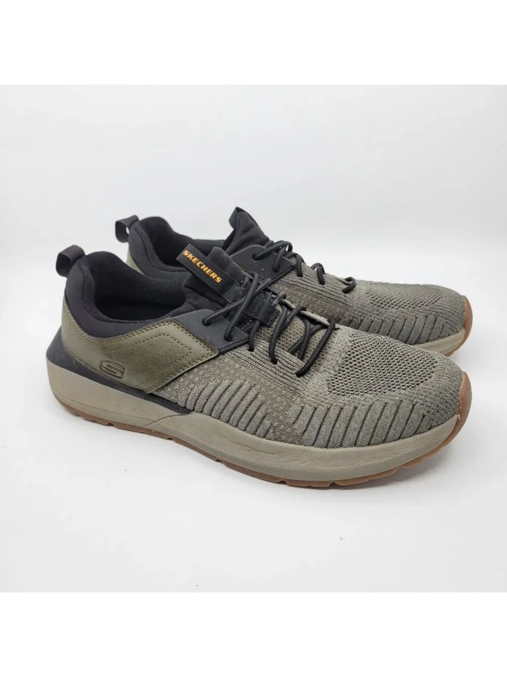 Skechers Men's Neville - Calhan Slip On Shoes Bungee Olive Green & Black Size 12